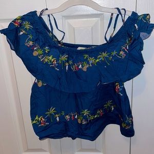 Rachel Antonoff Off the shoulder Hawaiian luau shit